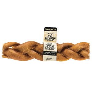 Redbarn 7" Odor-Free Braided Bully Stick Dog Treat, 1 Count