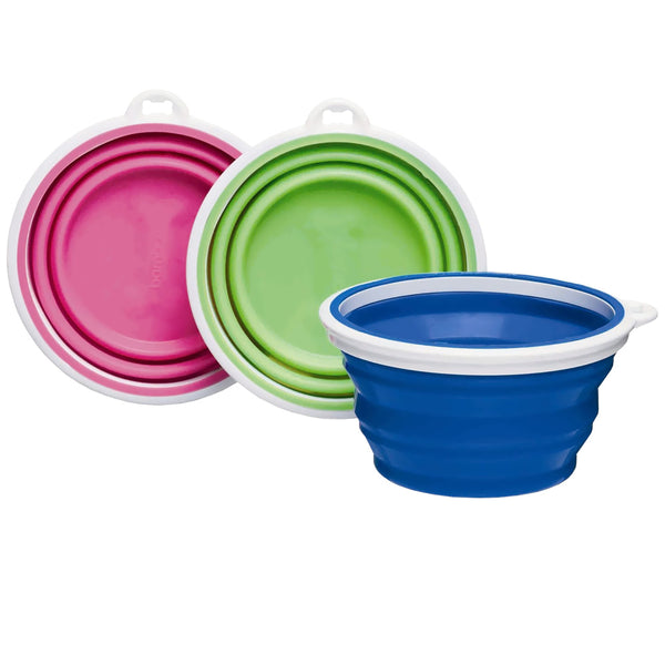 Bamboo Silicone Travel Bowl for Dogs