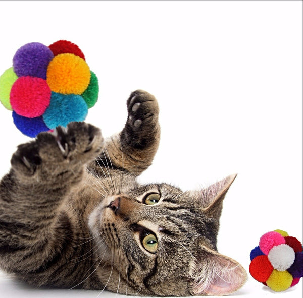 Goli Design Catomic Jouet pour chat Boule Pompon infusée à l'herbe à chat