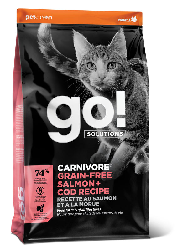 Go! Solutions Carnivore Salmon + Cod Grain-Free Dry Cat Food