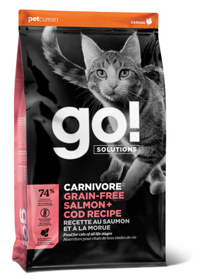 Go! Solutions Carnivore Salmon + Cod Grain-Free Dry Cat Food