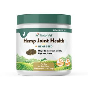 NaturVet H Joint Health Plus H Seed Soft Chews Cat Supplement, 60-count