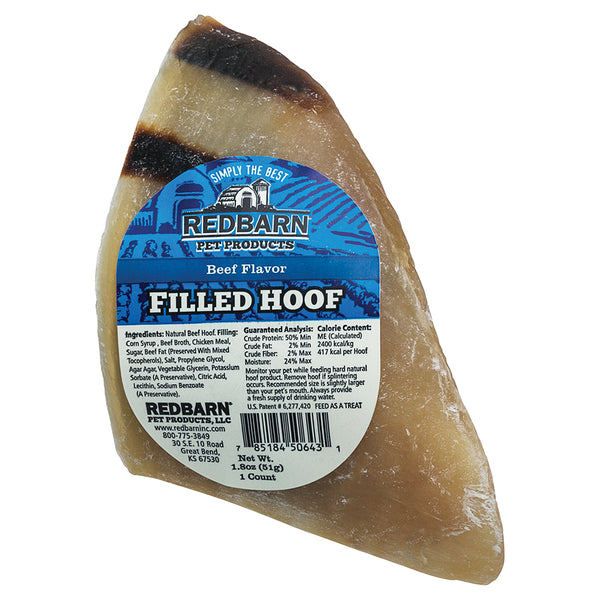 Redbarn Filled Hooves Beef Flavor Dog Treats, 1-count [DISPLAY]