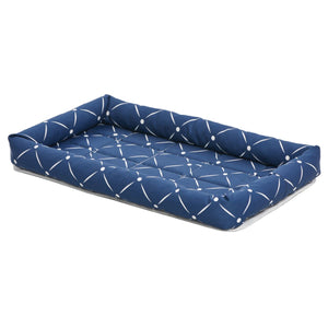 Quiet Time Couture Ashton Bolster Pet Bed, Blue
