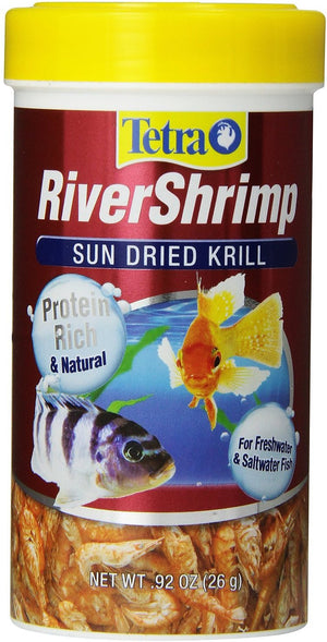Tetra RiverShrimp Sun Dried Krill Freshwater & Saltwater Fish Treats, .92-oz jar