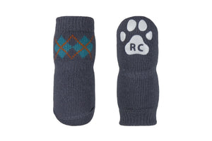 RC Pets Pawks Slate Argyle Dog Socks