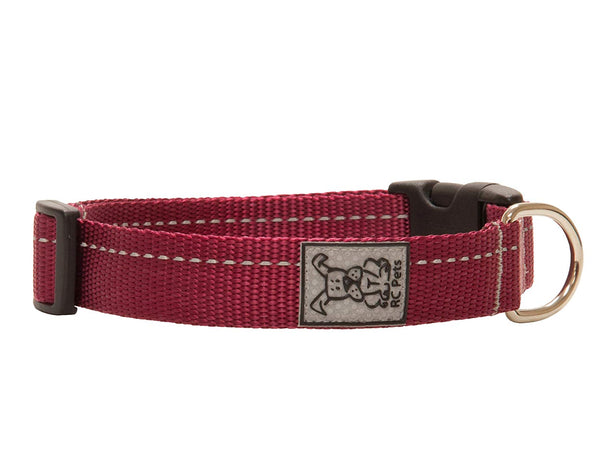 RC Pets Primary Clip Dog Collar, Burgundy