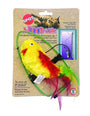 Ethical Pet Spot A-Door-Able Bouncing Bird with Feather Tail Cat Toy, Color Varies