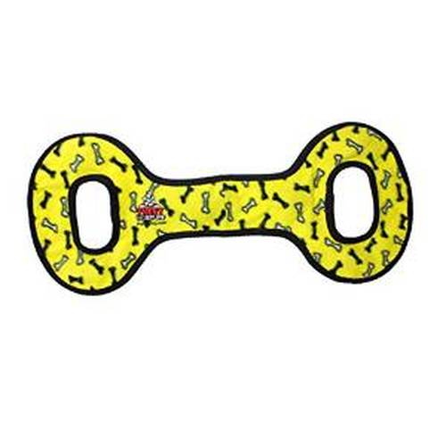 Tuffy No Stuff Ultimate Tug-O-War Dog Toy, Yellow Bone