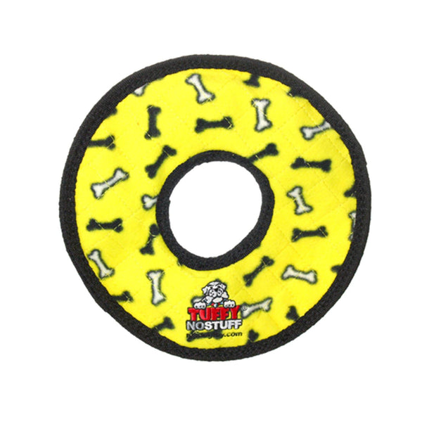 Tuffy's No Stuff Ultimate Ring Jouet pour Chien Jaune Os