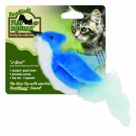 OurPets Jouet pour chat Play-N-Squeak Real Bird J-Bird