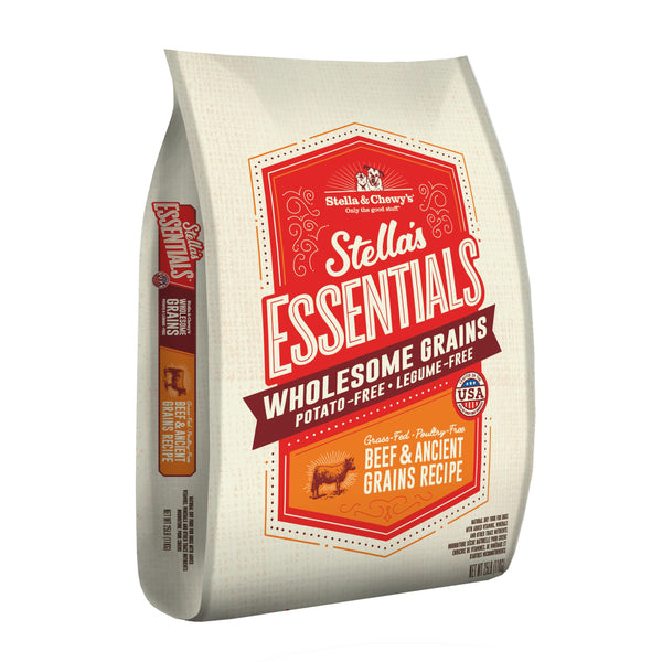 Stella & Chewy's Essentials Croquettes pour chien au bœuf et grains anciens aux grains complets