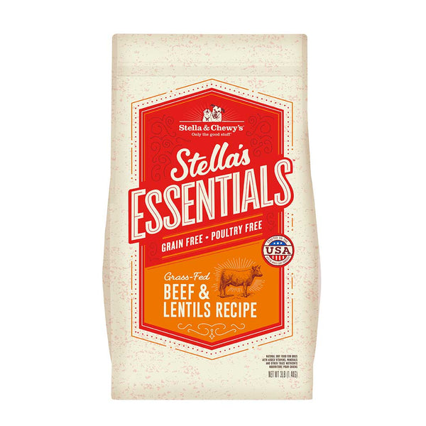 Stella & Chewy's Essentials Croquettes pour chien bœuf et lentilles sans céréales