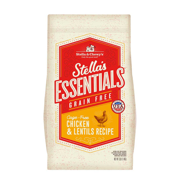 Stella & Chewy's Essentials Croquettes pour chien Sans céréales Poulet et Lentilles