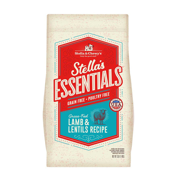 Stella & Chewy's Essentials Croquettes pour chien sans céréales Agneau et Lentilles