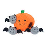 ZippyPaws Burrow Squeaky Hide & Seek Plush Dog Toy, Halloween Pumpkin