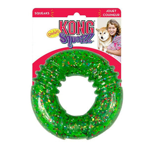 KONG Squeezz Confetti Ring Dog Toy