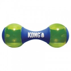 KONG Squeezz Action Dumbell Dog Toy, Blue