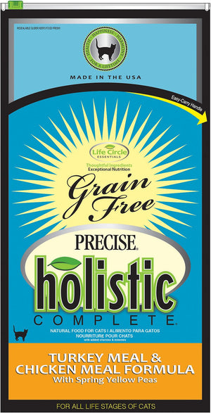 Precise Holistic Complete Turkey Meal & Chicken Meal Formula with Spring Yellow Peas Grain-Free Dry Cat Food