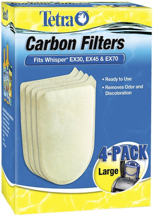 Tetra Carbon Filter Replacement Cartridges for Whisper EX, Large, 4-count
