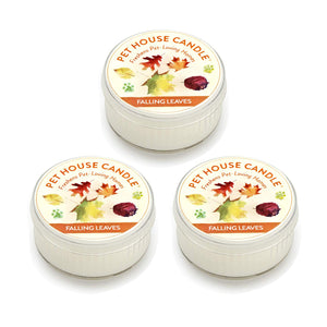 Pet House Autumn Mini Candle, Falling Leaves, 1.5-oz