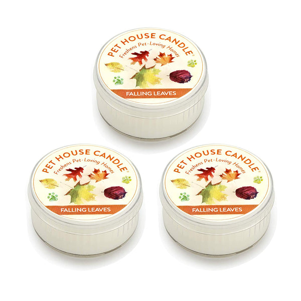 Pet House Autumn Mini Candle, Falling Leaves, 1.5-oz