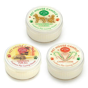 Pet House Winter Mini Candle, Holidays Fur All, 1.5-oz