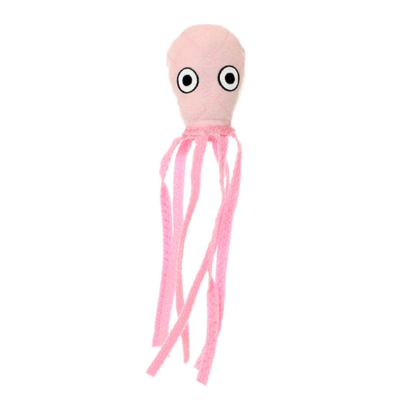 Tuffy Ocean Creatures Junior Squid Dog Toy, Pink