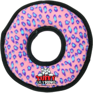 Tuffy Ultimate Ring Dog Toy, Pink Leopard