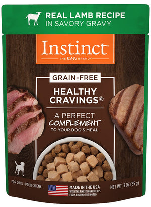 Instinct Healthy Cravings Grain-Free Real Lamb Recipe Wet Dog Food Topper Pouch