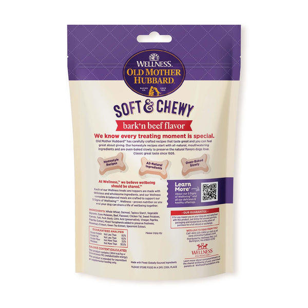 Old Mother Hubbard Soft & Chewy Bark'n Beef Dog Treats, Mini, 8-oz