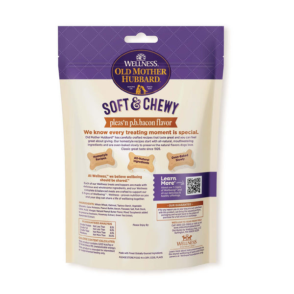 Old Mother Hubbard Soft & Chewy Pleas'n P.B. Bacon Dog Treats, Mini, 8-oz