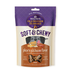 Old Mother Hubbard Soft & Chewy Pleas'n P.B. Bacon Dog Treats, Mini, 8-oz