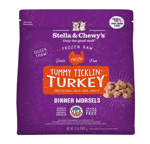 Stella & Chewy's Tummy Ticklin' Turkey Dinner Morsels Frozen Cat Food, 3-lb