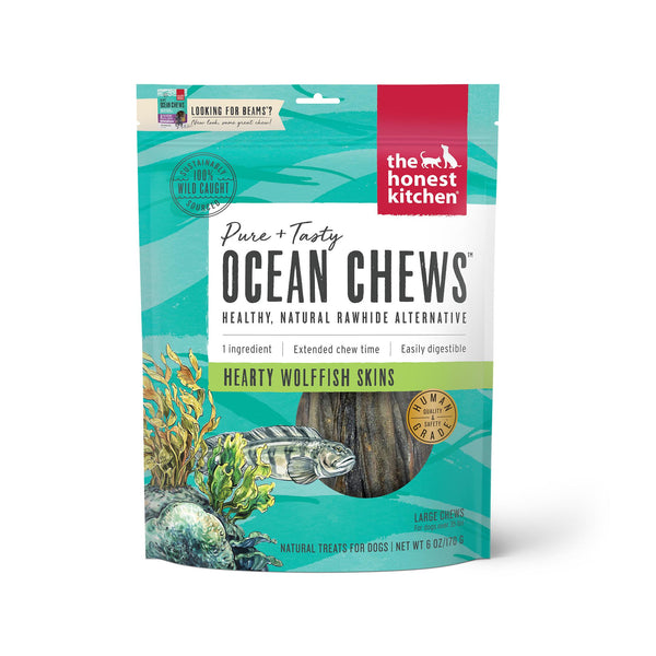 The Honest Kitchen Beams Ocean Chews Hearty Wolfish Skins Dog Treats