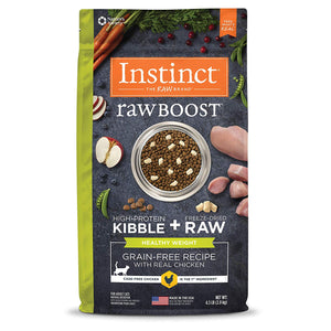 Instinct Raw Boost Recette Sans Céréales au Poulet Vrai pour un Poids Sain Croquettes pour chats