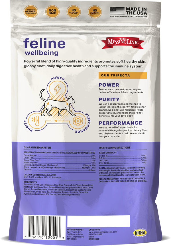The Missing Link Superfood Powders Feline Wellbeing Cat Supplement, 6-oz