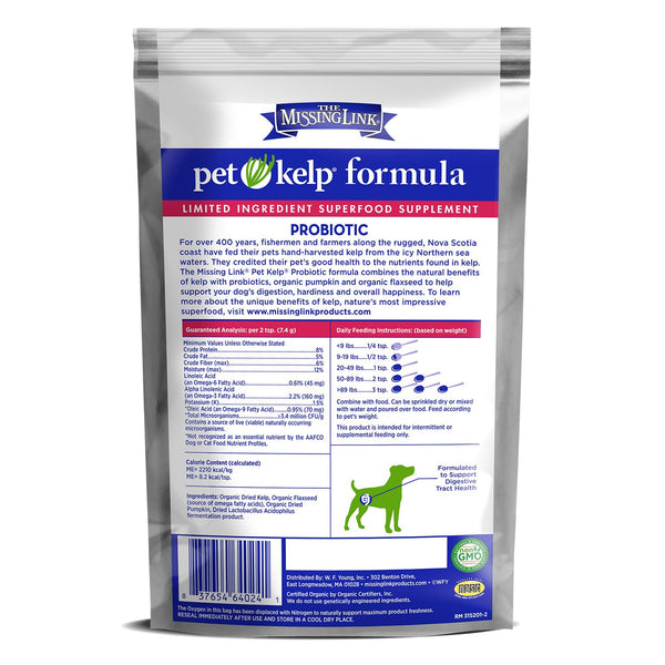 The Missing Link Pet Kelp Probiotic Powdered Dog Supplement, 8-oz