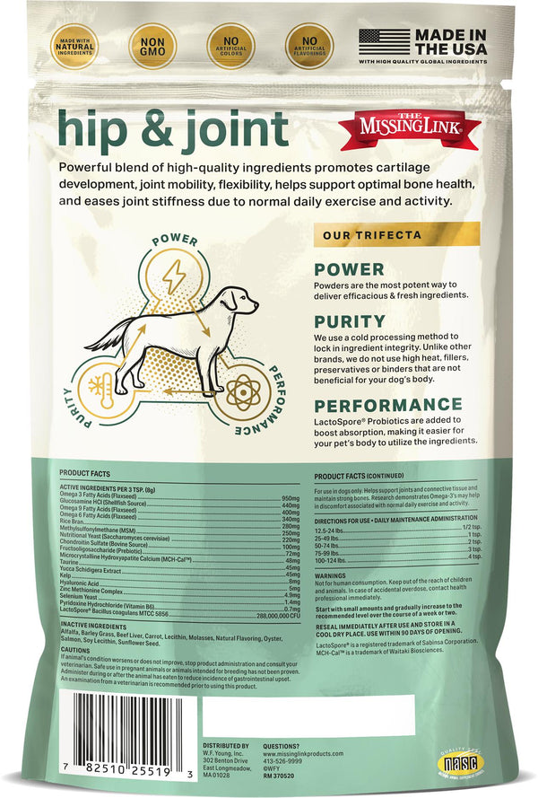 The Missing Link Superfood Powders Hip & Joint Dog Supplement