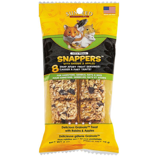 Sunseed Vita Prima Snappers with Raisins & Apples for Hamsters, Gerbils, Rats & Mice