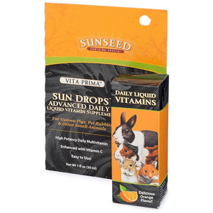 Sunseed Vita Prima Sun Drops Advanced Daily V Liquid Vitamin Supplement for Small Pets