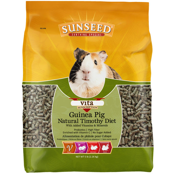 Sunseed Vita Sunscription Natural Timothy Diet Guinea Pig Food