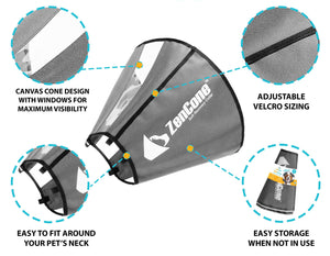 ZenPet ZenCone Soft Dog & Cat Recovery Collar