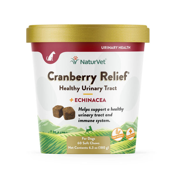 NaturVet Cranberry Relief Healthy Urinary Tract Plus Echinacea Soft Chews Dog Supplement