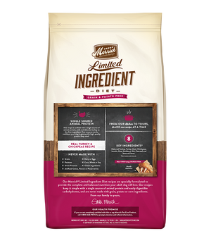 Merrick Limited Ingredient Diet Grain Free, Real Turkey + Chickpeas Recipe, Dry Dog Food