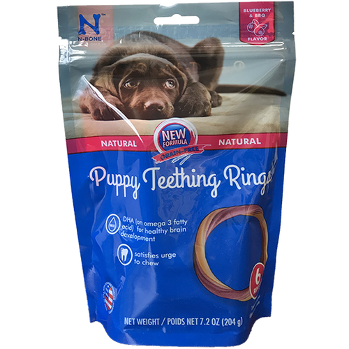 N-Bone Puppy Teething Ring Blueberry BBQ Flavor Dog Treats