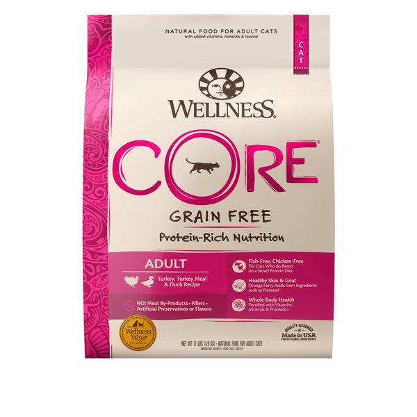 Wellness CORE Grain-Free Turkey, Turkey Meal & Duck Dry Cat Food