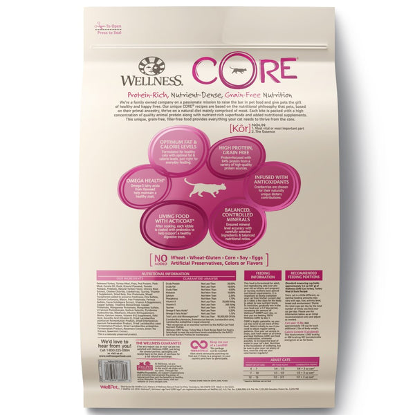 Wellness CORE Grain-Free Turkey, Turkey Meal & Duck Dry Cat Food