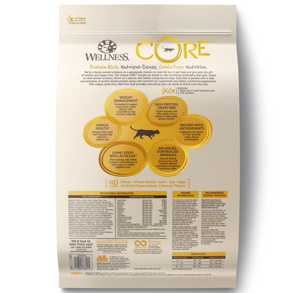 Wellness CORE Grain-Free Indoor Chicken & Turkey Dry Cat Food