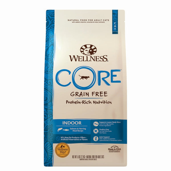 Wellness CORE Sans Céréales Croquettes pour chats d'intérieur Saumon & Hareng